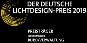 Preisträger in der Kategorie Büro/Verwaltung beim deutschen Lichtdesign-Preis 2019