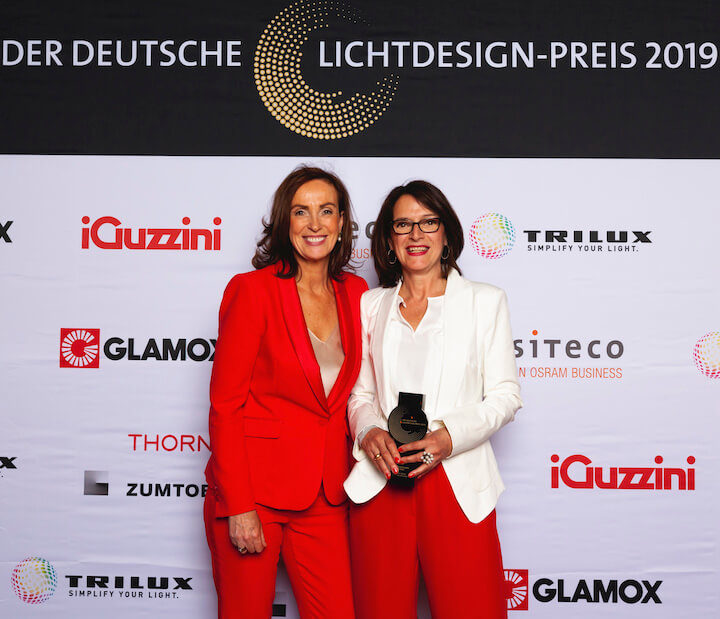 Dorette Faulhaber und Corinna Arens beim deutschen Lichtdesign-Preis 2019